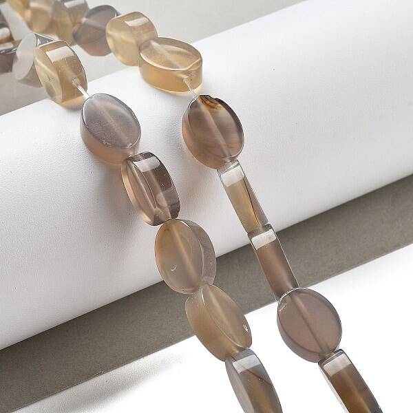 Natural Grey Agate Beads Strands