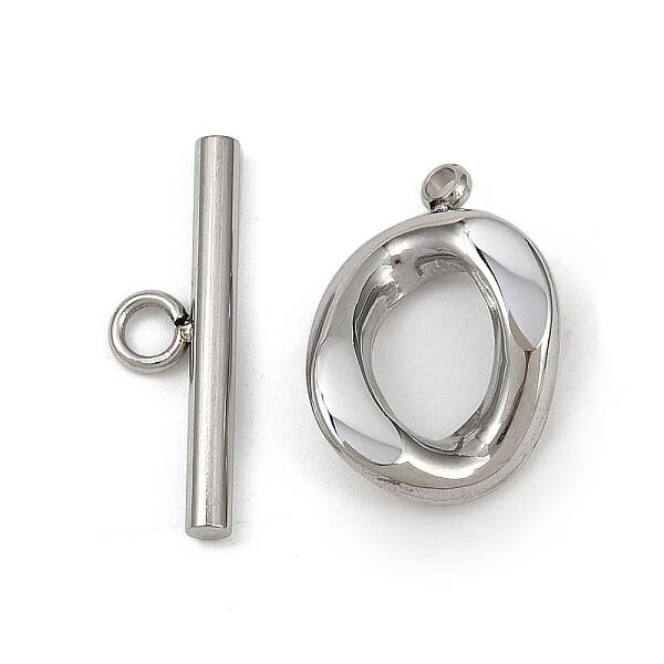 Oval 304 Stainless Steel Toggle Clasps