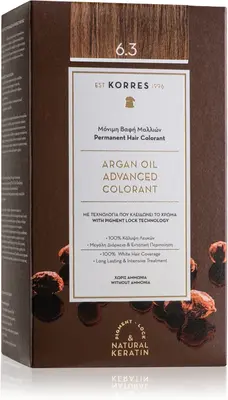 Permanent Coloring With Argan Oil Korres - 6.3 DORE HONEY BLOND