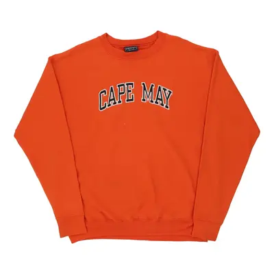 Cape May Perrin Sweatshirt - Large Orange Cotton Blend