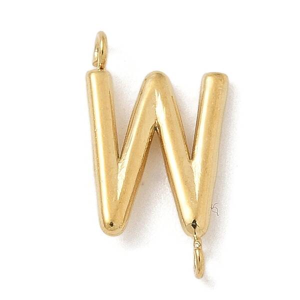 304 Stainless Steel Letter Connector Charms