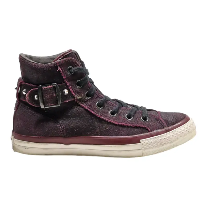 CONVERSE High Top Trainers Purple Suede Womens UK 5.5