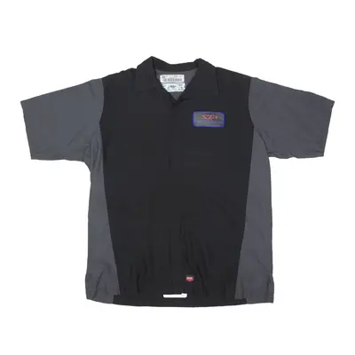 RED KAP Worker Shirt Black Short Sleeve Mens L