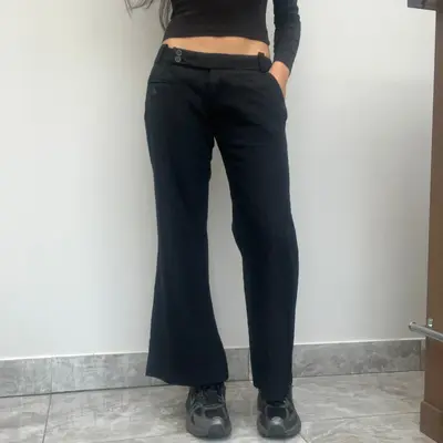 Pinko Trousers - 30W UK 6 Black Viscose