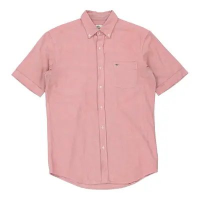 Lacoste Short Sleeve Shirt - Medium Pink Cotton
