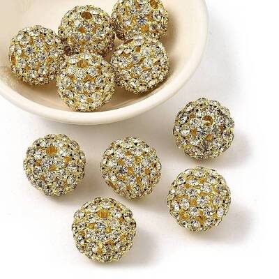 Brass Rhinestone Beads