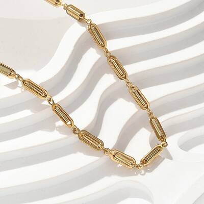 304 Stainless Steel Spiral Link Chain Necklaces