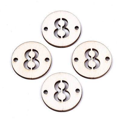 Unfinished Natural Poplar Wood Links Connectors