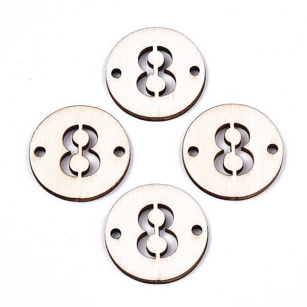 Unfinished Natural Poplar Wood Links Connectors