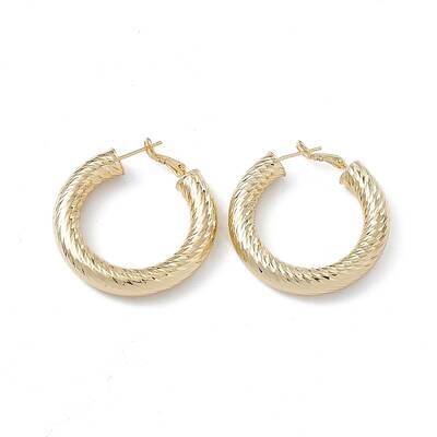 Long-Lasting Plated Brass Hoop Earrings for Women