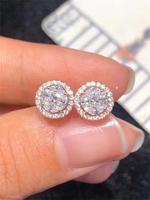 Rhinestone Decorated Fine Studs Earrings, Fashionable Earrings for Women, Daily Clothing Decor, Birthday Gift