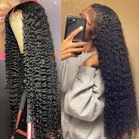Bling Hair Fashion 13x4 13x6 Deep Wave HD Lace Front Wig Human Hair 180% density Transparent Lace Frontal Wigs For Women Real...