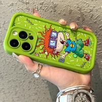 Cartoon Boy and Girl Chick Phone Case for iPhone 16 15 14 Plus 13 12 Mini 11 Pro Max X Xs XR 8 7 with Soft Ladder Lens Protec...