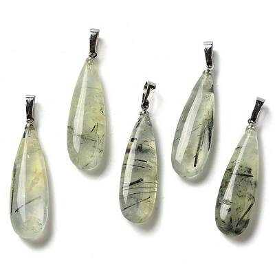 Natural Prehnite Pendants