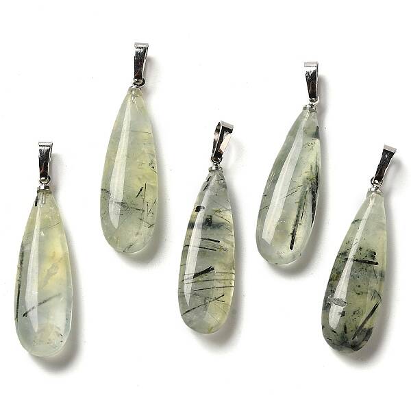 Natural Prehnite Pendants