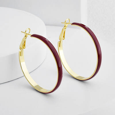 Brass Ring Hoop Earrings