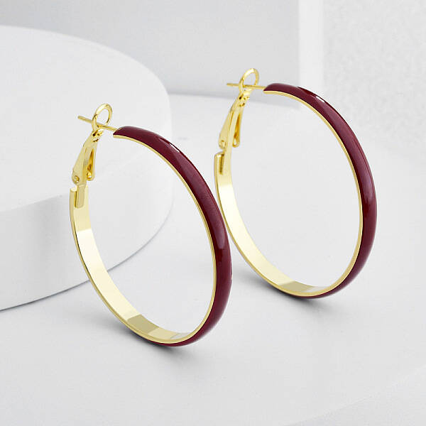 Brass Ring Hoop Earrings