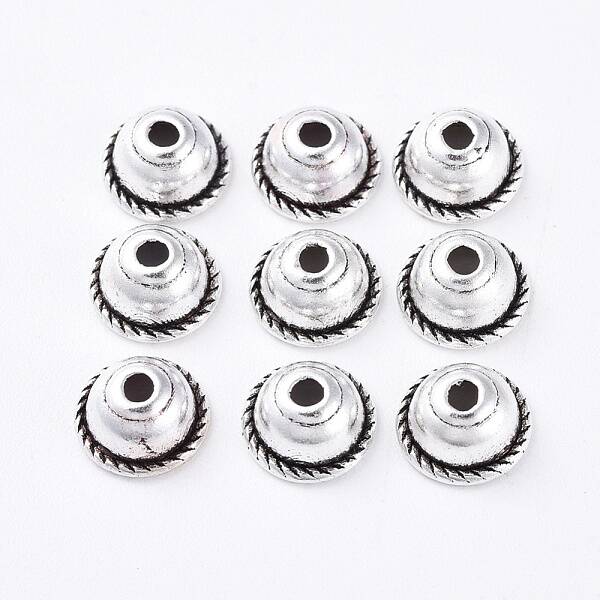 Tibetan Style Alloy Bead Caps