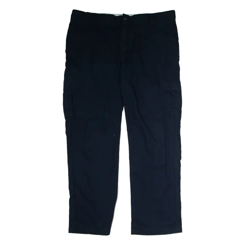 DICKIES Flex Workwear Cargo Mens Trousers Blue Regular Straight W40 L32