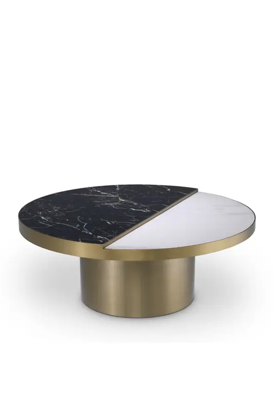 Brass Ceramic Pedestal Coffee Table | Eichholtz Excelsior