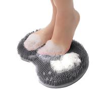 Shower Foot and Back Scrubber Mat,Wall Mounted Shower Foot Scrubber with Suction Cups,Exfoliating Silicone Massage Foot Clean...