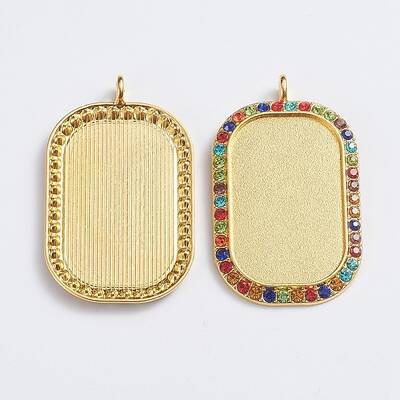 Alloy Big Pendant Cabochon Settings
