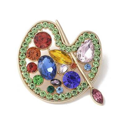 Color Palette Alloy Rhinestone Brooches for Backpack Clothes