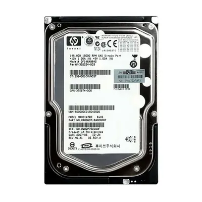 392254-003 HP 146GB 3Gb/s SAS 15000 3.5-inch Hard Drive
