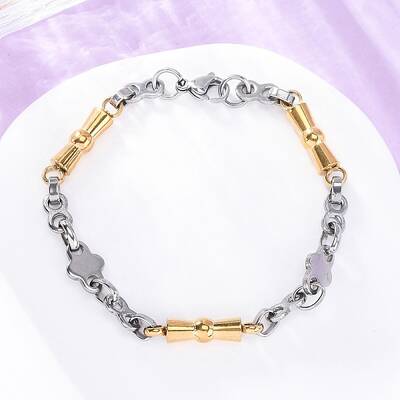 201 Stainless Steel Byzantine Chain Bracelets