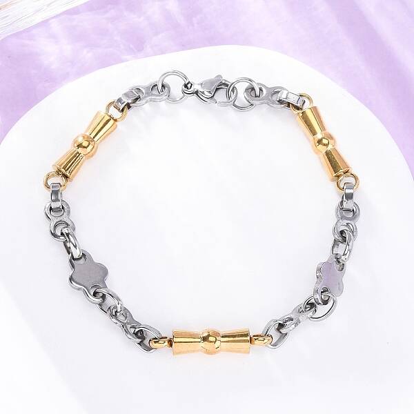 201 Stainless Steel Byzantine Chain Bracelets