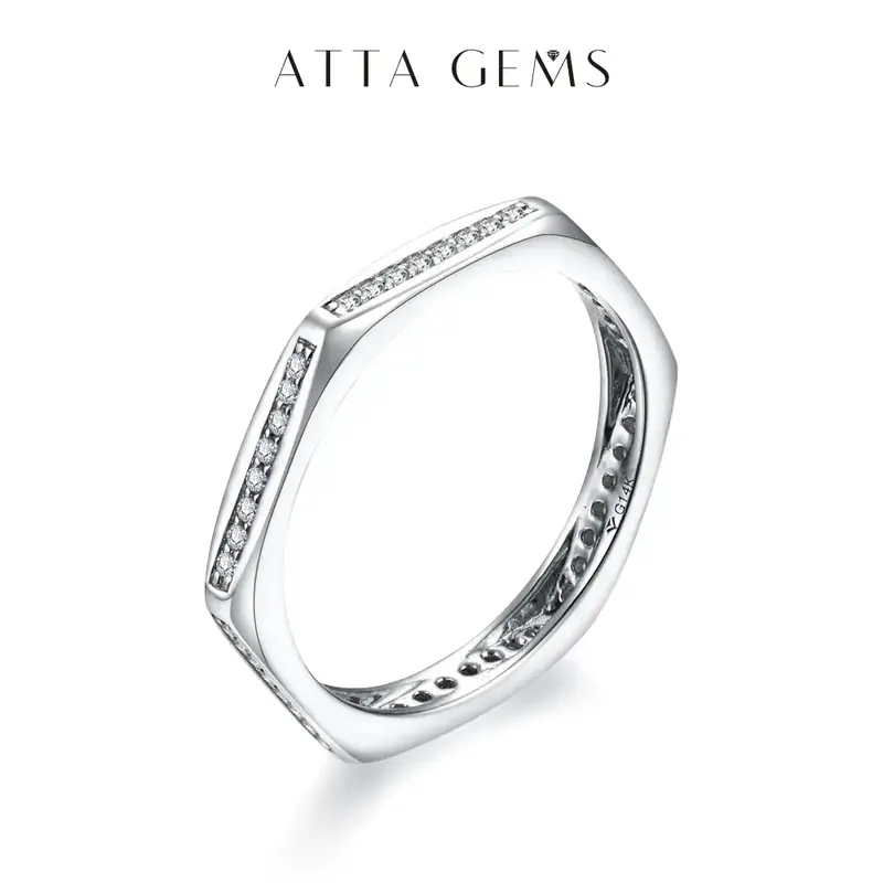 Nut Shape Synthetic Moissanite Ring  D Color VVS1 for Women  Engegament Wedding Band Fine Jewelry R085