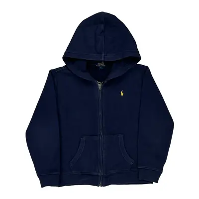 Age 7 Ralph Lauren Hoodie - XS Navy Cotton Blend