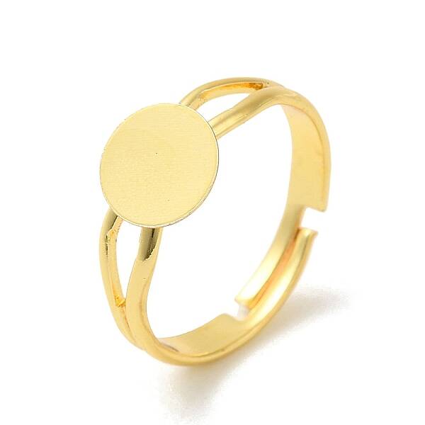 Rack Plating Adjustable Brass Plain Pad Ring Settings