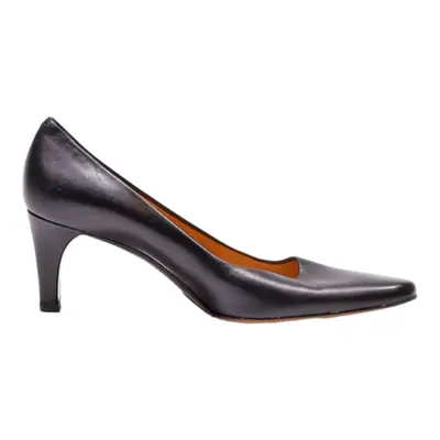 BALLY Pump Heels Black Leather Womens UK 6.5