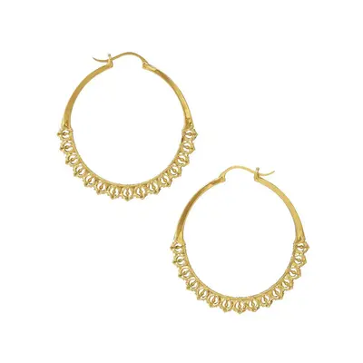 Calla Hoops Gold  Medium | Size: 2 in.