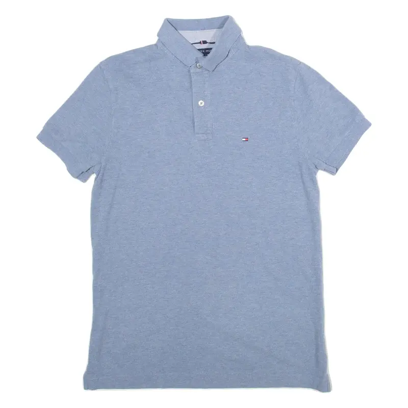 TOMMY HILFIGER Custom Fit Mens Polo Shirt Blue M