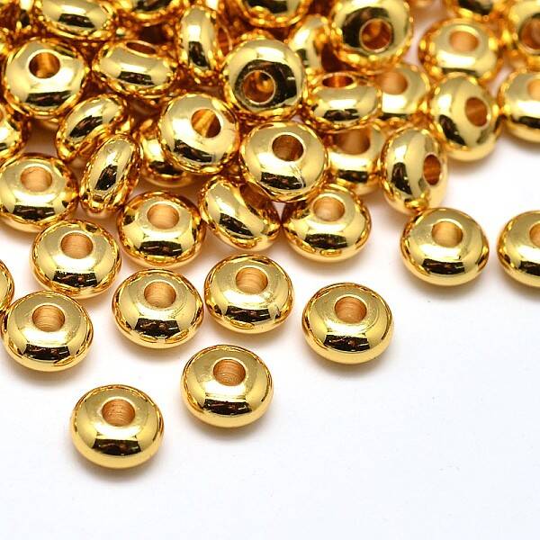 Brass Flat Round Spacer Beads