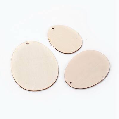 Undyed Wood Big Pendants