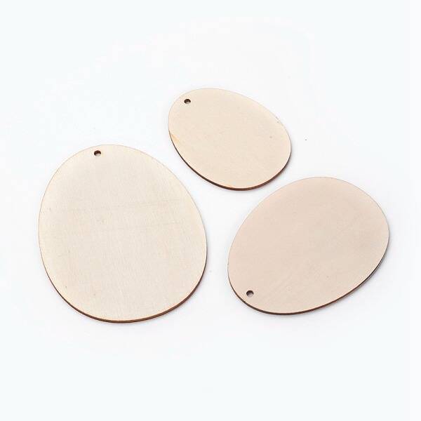 Undyed Wood Big Pendants