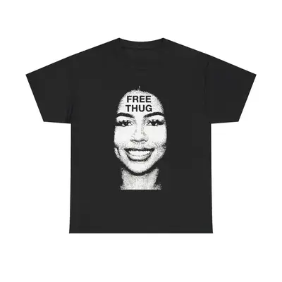 Vintage Free Thug Graphic T-Shirt Casual Classic Cotton Retro Top Comfy Tee Tshirt Streetwear Menswear Day