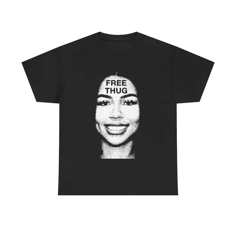 Vintage Free Thug Graphic T-Shirt Casual Classic Cotton Retro Top Comfy Tee Tshirt Streetwear Menswear Day