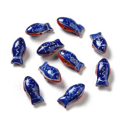 Handmade Printed Porcelain Beads