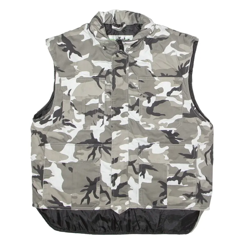 MCALISTER Utility Mens Gilet Grey Twill Camouflage M