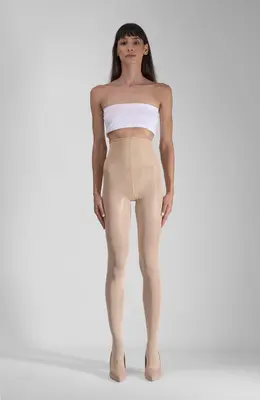 LECHERY® LUSTROUS SILKY SHINY 40 DENIER PANTYHOSE - NATURAL | Size: S/M | Color: Natural