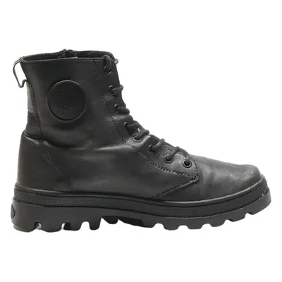PALLADIUM Lace-Up Boots Black Leather Womens UK 5.5