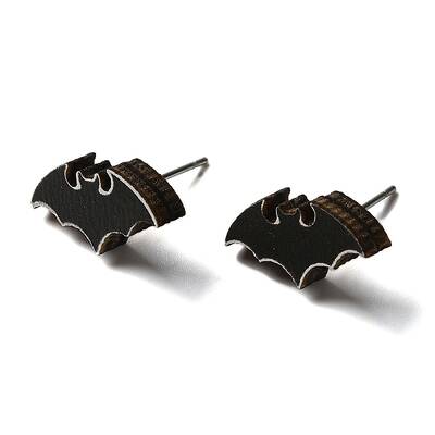 Wood Stud Earrings