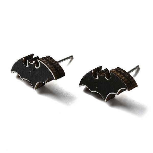 Wood Stud Earrings