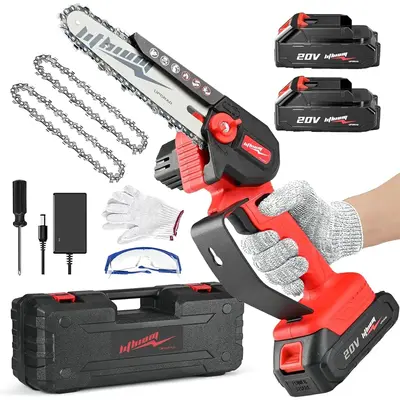 Mini Electric Chainsaw Cordless, 6 Inch Mini Chain Saw Battery Powered, Portable Electric Power Chainsaw Cordless, Handheld S...