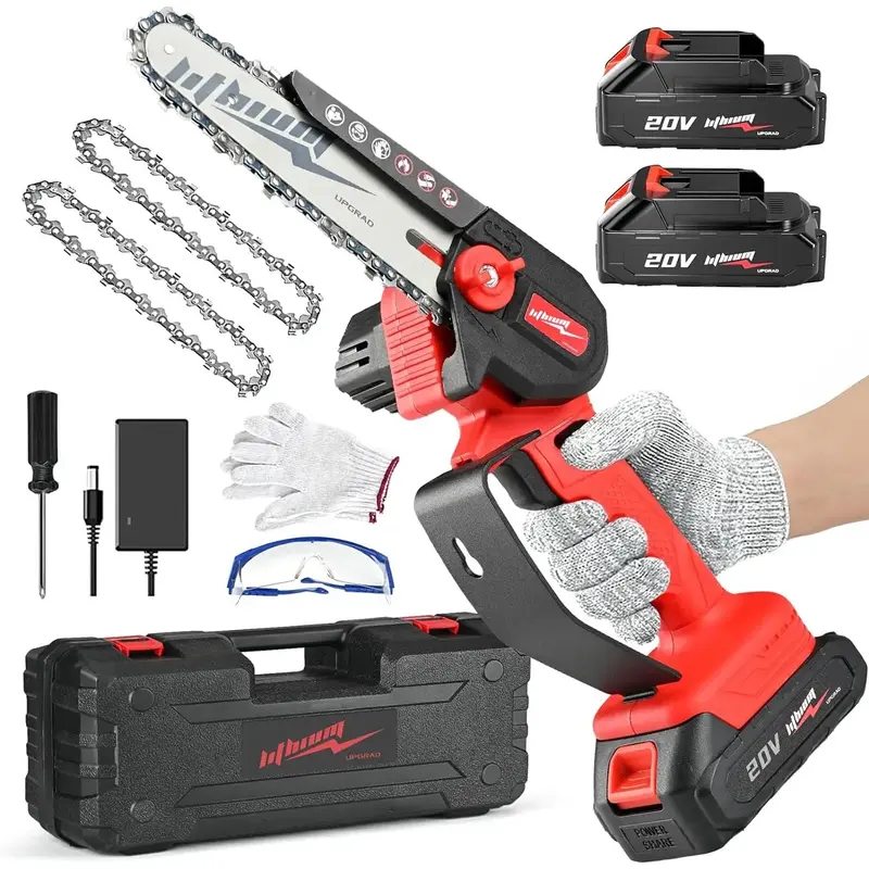 Mini Electric Chainsaw Cordless, 6 Inch Mini Chain Saw Battery Powered, Portable Electric Power Chainsaw Cordless, Handheld S...