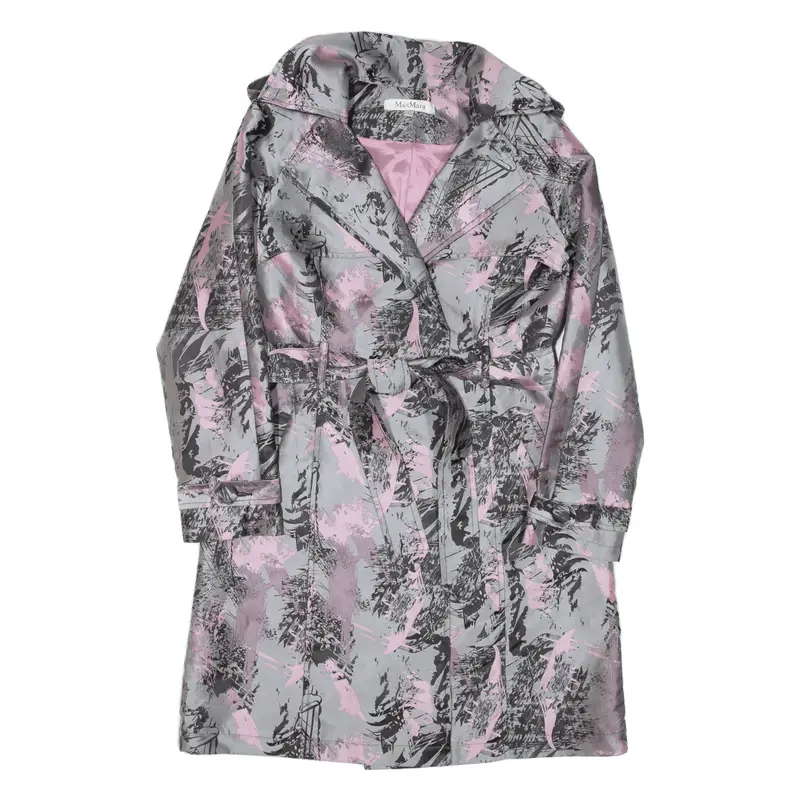 MAX MARA Trench Coat Silver Womens S